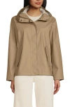 Lands' End Squall Waterproof Rain Slicker Jacket In Desert Tan