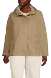 Lands' End Plus Size Squall Waterproof Rain Slicker Jacket In Desert Tan