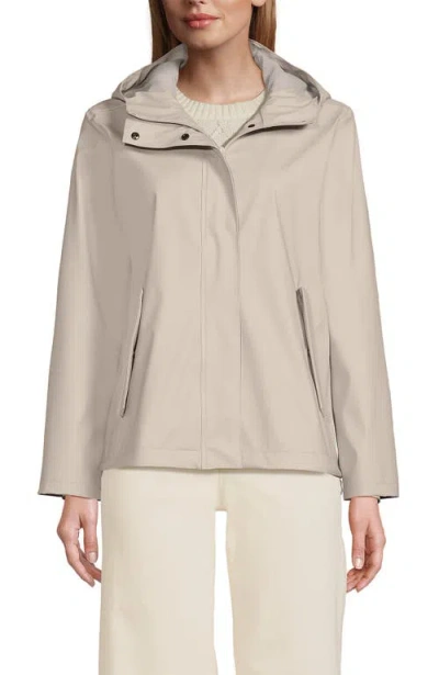 Lands' End Squall Waterproof Rain Slicker Jacket In Dusk Gray