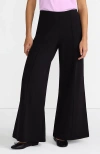 Lands' End Starfish High Rise Palazzo Pants In Black