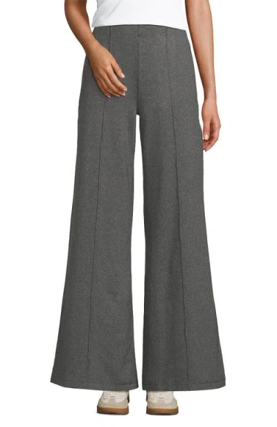 Lands' End Starfish High Rise Palazzo Pants In Charcoal Heather