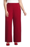 Lands' End Starfish High Rise Palazzo Pants In Dark Granite Red