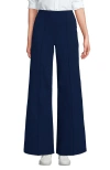 Lands' End Starfish High Rise Palazzo Pants In Deep Sea Navy