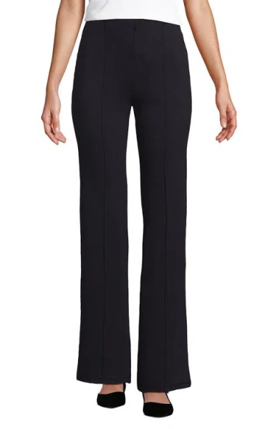 Lands' End Starfish High Rise Pintuck Bootcut Pants In Black