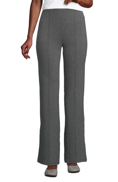 Lands' End Starfish High Rise Pintuck Bootcut Pants In Charcoal Heather