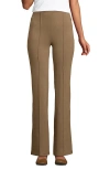 Lands' End Starfish High Rise Pintuck Bootcut Pants In Dark Jute Brown