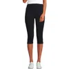 Lands' End Starfish High Rise Pintuck Capri Pants In Black
