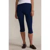 Lands' End Starfish High Rise Pintuck Capri Pants In Blue