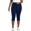 Lands' End Starfish High Rise Pintuck Capri Pants In Blue