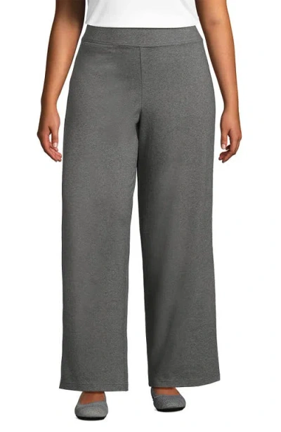 Lands' End Starfish High Rise Wide Leg Pants In Gray