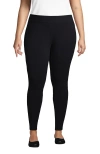 Lands' End Starfish Mid Rise Knit Leggings In Black