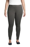 Lands' End Starfish Mid Rise Knit Leggings In Gray