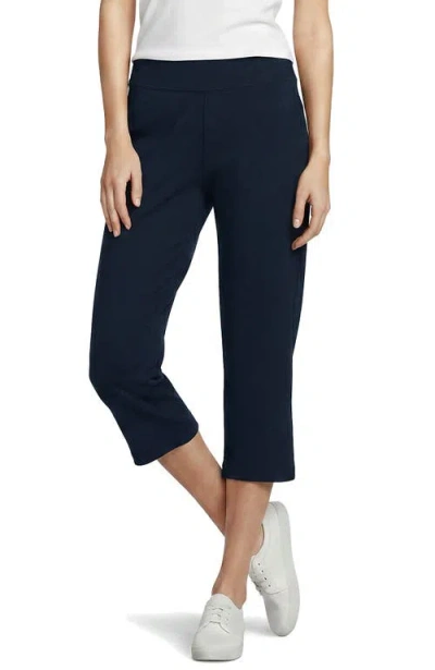 Lands' End Starfish Mid Rise Pull On Crop Pants In Blue
