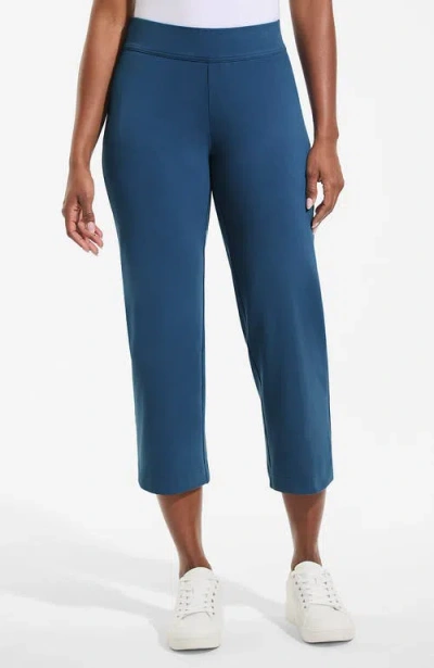 Lands' End Starfish Mid Rise Pull On Crop Pants In Blue