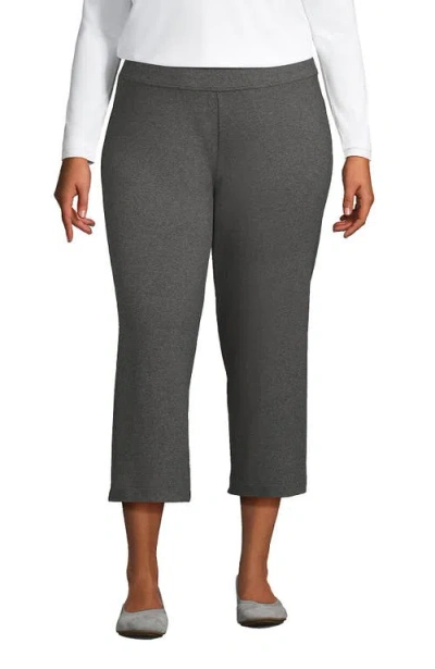 Lands' End Starfish Mid Rise Pull On Crop Pants In Gray