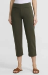 Lands' End Starfish Mid Rise Pull On Crop Pants In Multi