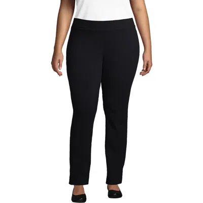 Lands' End Starfish Mid Rise Slim Leg Pants In Black