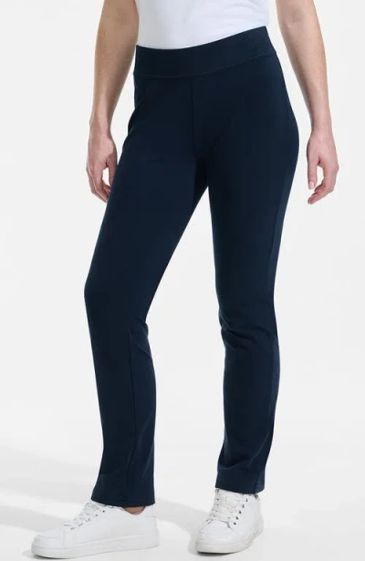 Lands' End Starfish Mid Rise Slim Leg Pants In Blue