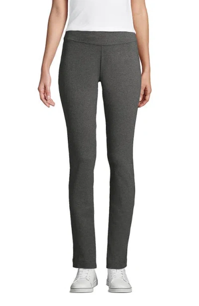 Lands' End Starfish Mid Rise Slim Leg Pants In Gray
