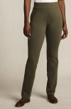 Lands' End Starfish Mid Rise Slim Leg Pants In Green