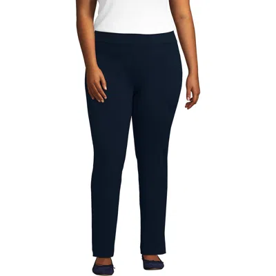Lands' End Starfish Mid Rise Slim Leg Pants In Radiant Navy