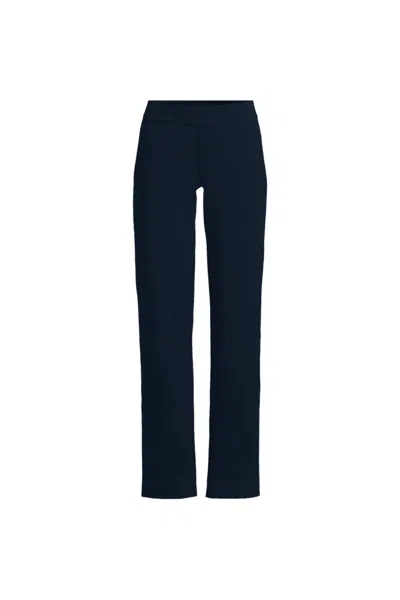 Lands' End Starfish Mid Rise Straight Leg Pants In Blue