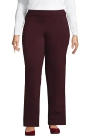 Lands' End Starfish Mid Rise Straight Leg Pants In Burgundy
