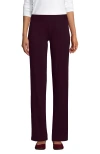 Lands' End Plus Size Starfish Mid Rise Straight Leg Pants In Midnight Plum