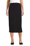 Lands' End Starfish Side Zip Midi Skirt In Black