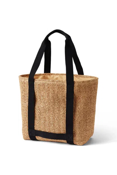 Lands' End Straw Tote Bag In Purple