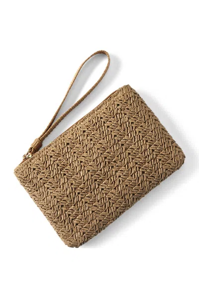 Lands' End Straw Wristlet In Pink
