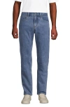 Lands' End Stretch Comfort Waist Classic Fit Flannel Lined Jean In Blue