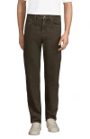 Lands' End Stretch Comfort Waist Classic Fit Flannel Lined Jean In Brown