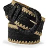 Lands' End Stretch Raffia Belt In Brown