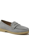 Lands' End Suede Penny Loafers In Soft Slate