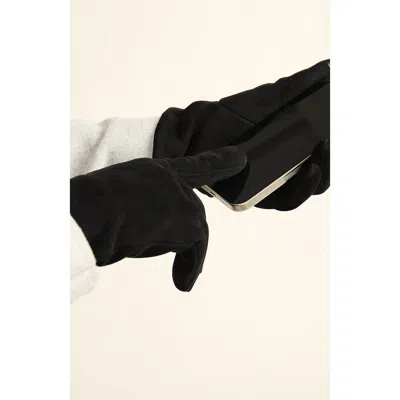 Lands' End Suede Tech Gloves In Black