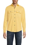 Lands' End Sun Washed Overshirt In Yellow