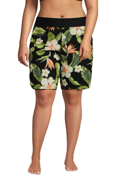 Lands' End Sunshade Upf 50 9" Board Shorts In Multi