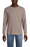 Lands' End Super-t Long Sleeve Henley Shirt In Multi