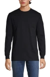Lands' End Super-t Long Sleeve T-shirt In Black