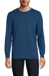 Lands' End Super-t Long Sleeve T-shirt In Evening Blue