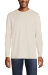 Lands' End Super-t Long Sleeve T-shirt In Flax Heather