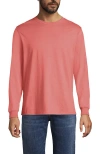 Lands' End Super-t Long Sleeve T-shirt In Red