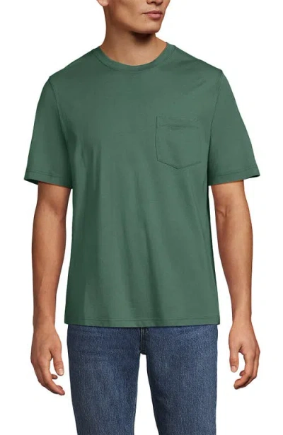 Lands' End Super-t Short Sleeve T-shirt With Pocket In Green