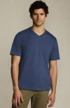 Lands' End Super-t Short Sleeve V-neck T-shirt In Blue