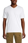 Lands' End Super-t Short Sleeve V-neck T-shirt In White