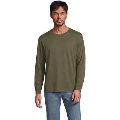 Lands' End Super-t Long Sleeve T-shirt In Green