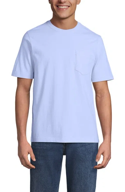 Lands' End Super-t Short Sleeve T-shirt With Pocket In Purple