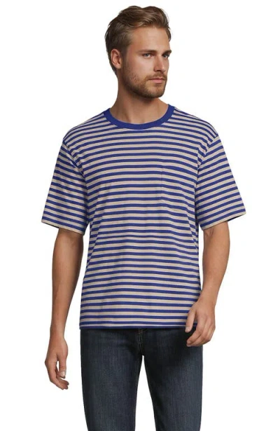 Lands' End Super-t Short Sleeve T-shirt With Pocket In Blue