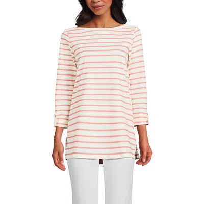 Lands' End Supima Cotton Adjustable 3/4 Sleeve Boatneck Tunic